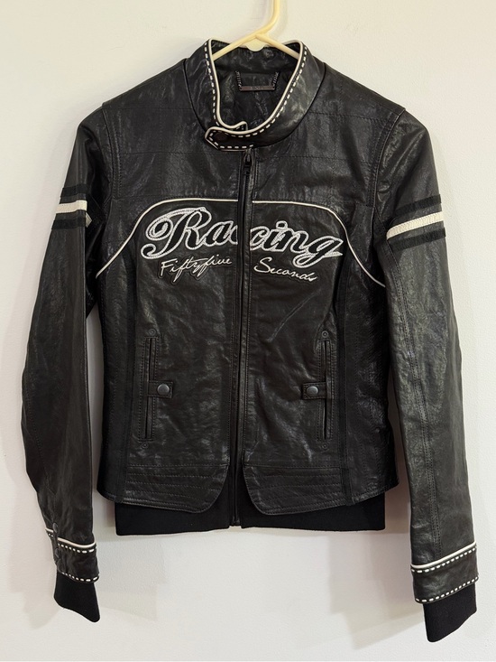 EXR Jackets & Blazers - EXR Racing Motorcycle Leather Jacket Black Women’s XS Moto Embroidered